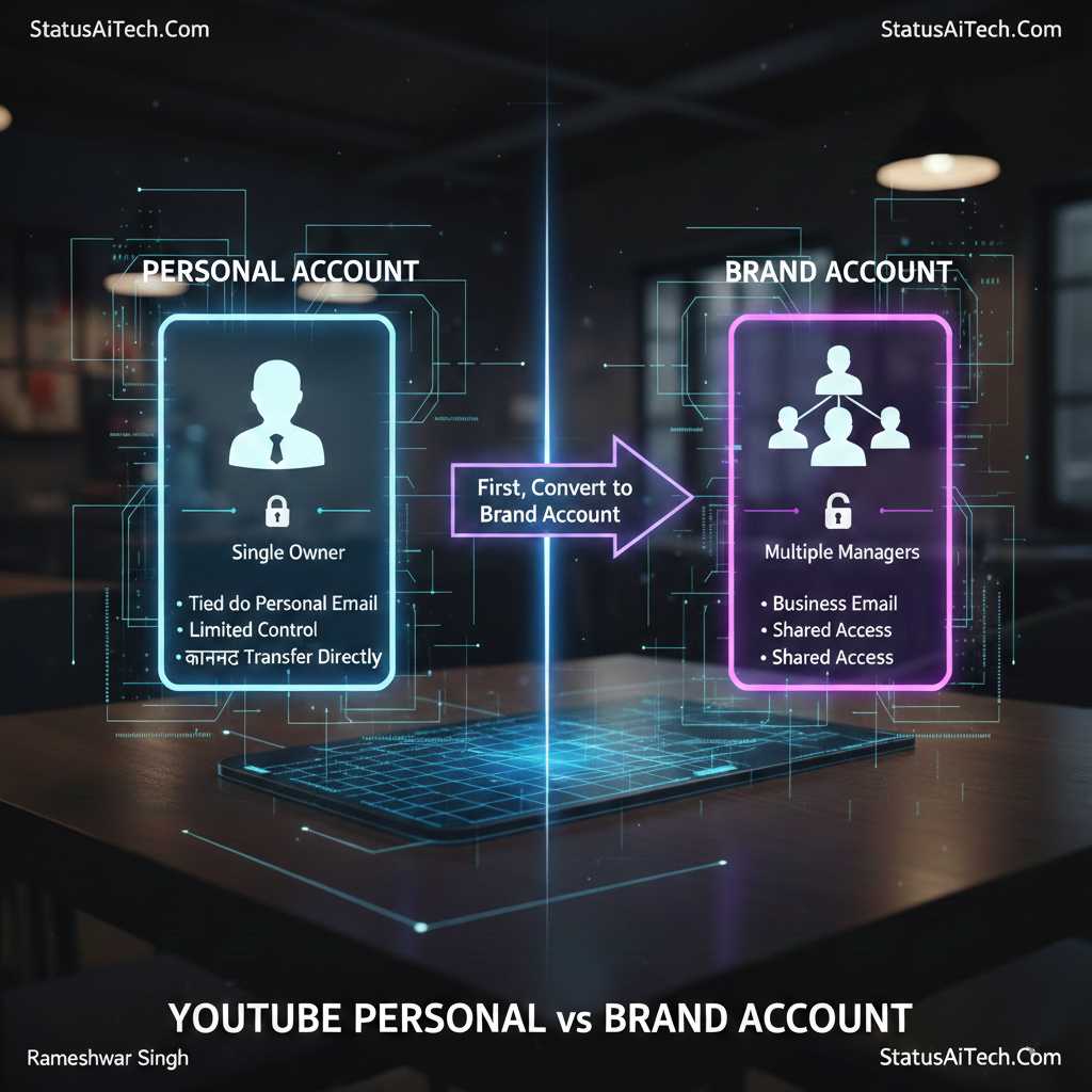 Move YouTube channel to brand account