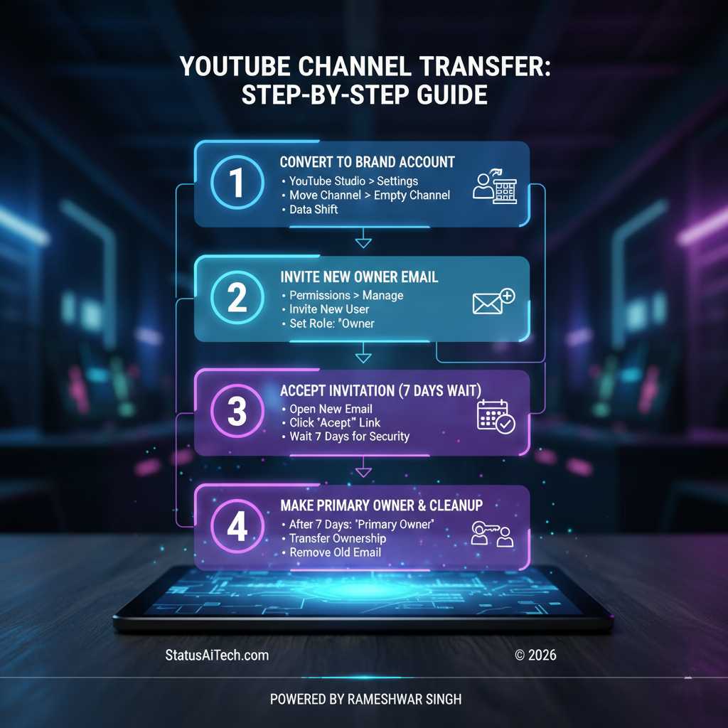 YouTube Channel Transfer Kaise Kare