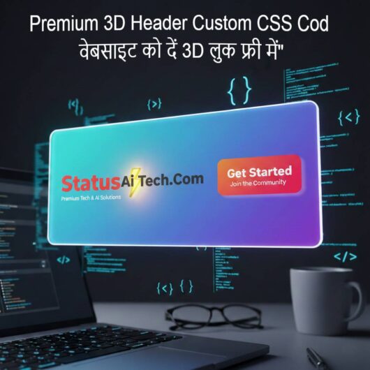 Premium 3D Header Custom CSS Cod