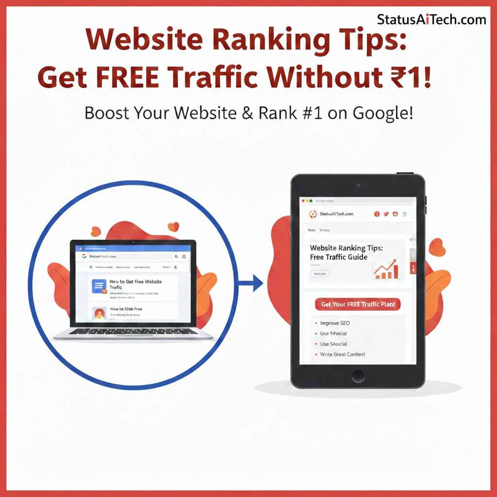 Website Ranking Tips in Hindi: बिना ₹1 खर्च फ्री वेबसाइट ट्रैफिक बढ़ाएं?