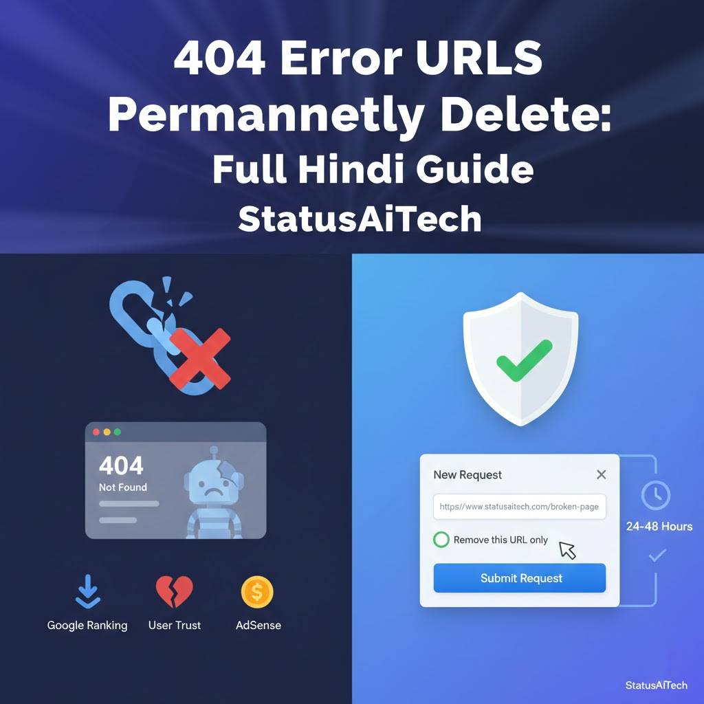404 Error URLs Permanently Delete: Full Hindi Guide StatusAiTech