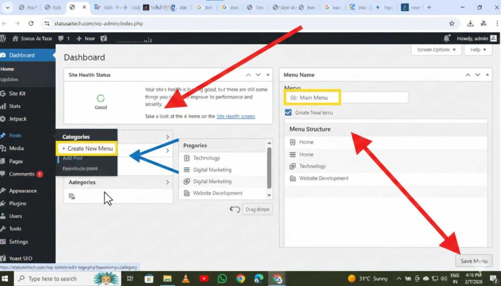 WordPress Navigation Menu Tutorial
