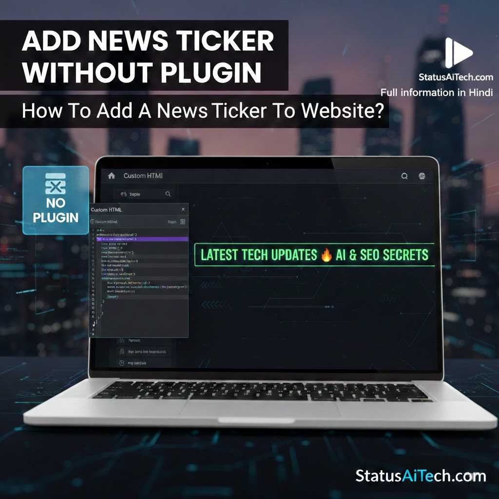 Add News Ticker Without Plugin: Step-by-Step Hindi Guide