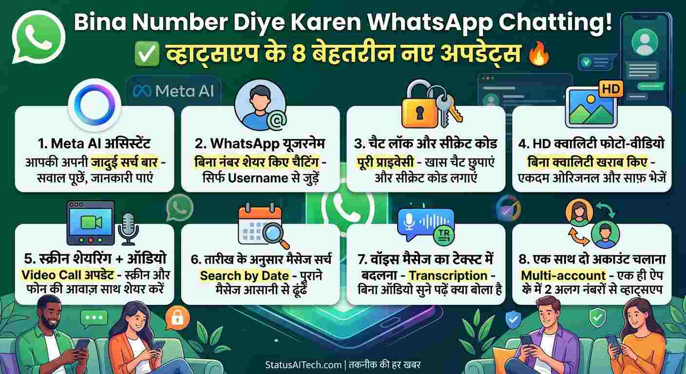 Bina Number Diye Karen WhatsApp Chatting! जानिए इसके 8 अपडेट्स