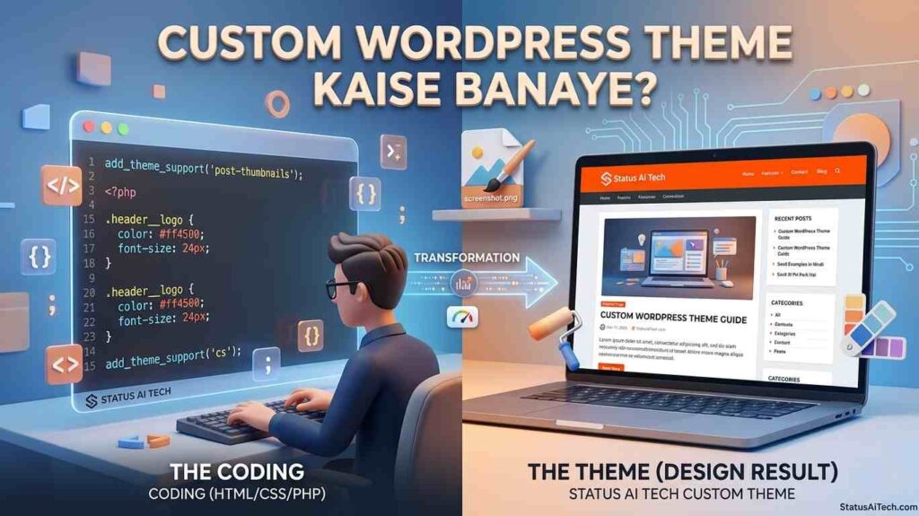 Custom Wordpress Theme Guide : खुद की वर्डप्रेस थीम बनाना सीखें |
