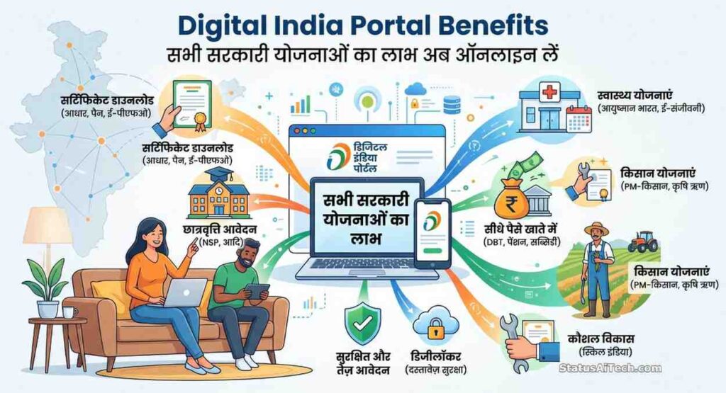 Digital India Portal Benefits: सरकारी योजनाओं का लाभ अब ऑनलाइन