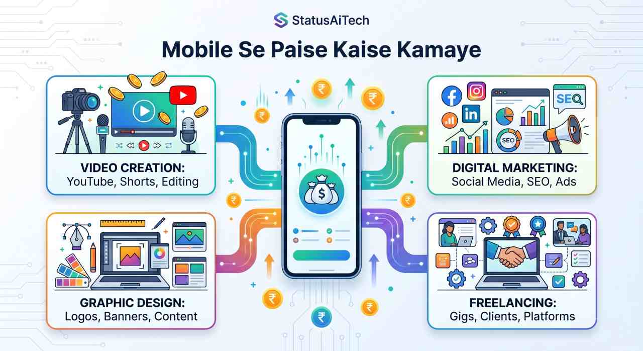 Mobile Se Paise Kaise Kamaye: घर बैठे पैसे कमाने के कई आसान तरीके
